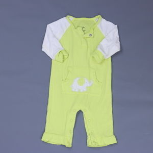 Silkberry Baby Unisex Green | White Long Sleeve Outfit size: 3-6 Months